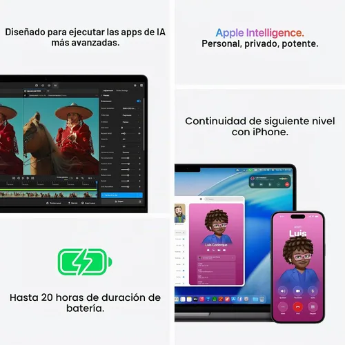 Vista 5 de Apple Laptop MacBook Pro 2026 con chip Apple M5 Max con CPU de 18 núcleos y GPU de 32 núcleos: diseñada para IA, pantalla de 14.2 pulgadas, memoria