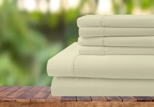 Vista 22 de Juego de ropa de cama de 6 piezas, juego de sábanas de algodón de 1000 hilos, bolsillo extra profundo de 28 pulgadas, tejido satinado nítido y Negro