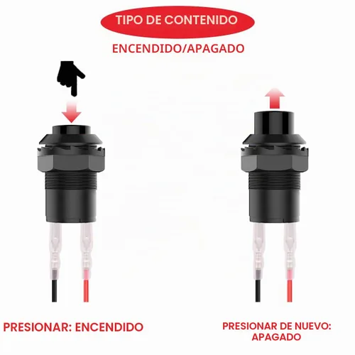 Vista 5 de 12 piezas de interruptor de botón de presión mini redondo negro de 12 mm con bloqueo automático AC 250 V 1.5 A 125 V 3 A encendido/apagado 2 pines