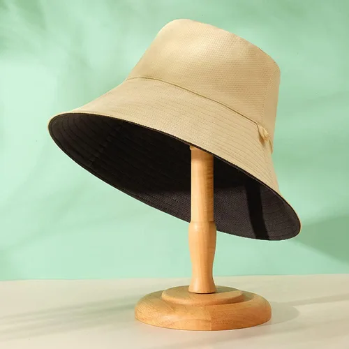 Vista 5 de Gorra de pesca plegable para playa, protección solar UPF UV, impermeable, transpirable, ala ancha, sombrero para el sol para mujer H01-Beige