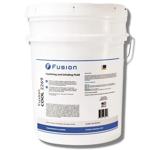 Vista 7 de Fusion Chemical - Fluido de mecanizado y molienda Aceite de corte para perforar metal Fusion Cool 2269 Refrigerante de microemulsión