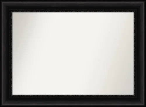 Vista 365 de Amanti Art Espejo personalizado, espejo de baño negro puente, espejo de pared o espejo de tocador de baño sobre el fregadero (26 x 26 pulgadas)