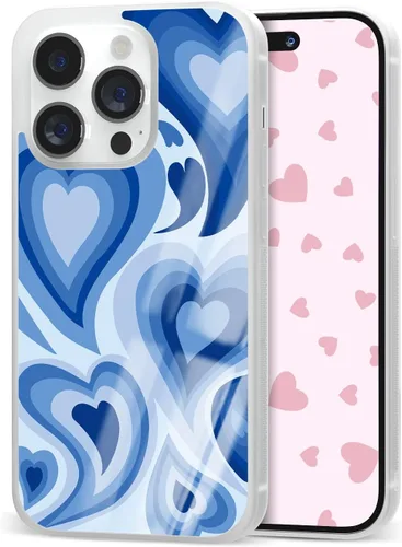 Vista 8 de Fundas con diseño de corazón estético para niñas para iPhone 11, 12, 13, 14, 15, 16 Pro Max Plus Mini, para Samsung Galaxy S21 S22 S23 S24 S25 Ultra