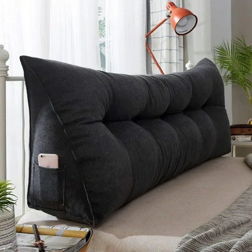 Vista 15 de Cojín triangular de cuña para respaldo de cama, almohada de apoyo de posicionamiento, almohada de lectura para sofá cama, oficina, almohadilla