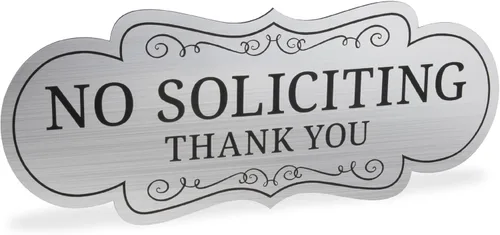 Vista 15 de ExcelMark Premium Letrero de «No Solicitar» para la Casa - Fabricado en los EE. UU. (Mediano - 7 cm x 17.8 cm, Negro con Letras Blancas)