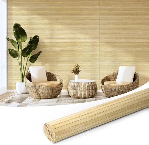 Vista 22 de Art3d - Panel de bambú natural para decoración de pared interior, panel de revestimiento de poste, techo, muebles, gabinete, oficina, 12 x 96