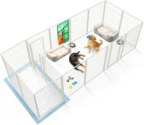Vista 83 de FXW Homeplus Unleashed Corralito para Perros de Interior - Juego Sin Estrés y Seguro, Resistente de 24 Pulgadas 2 Paneles Corralito para Cachorros