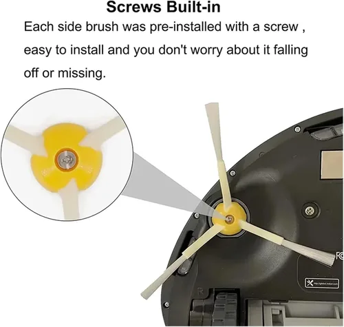 Vista 3 de Side Brush,Compatible for IRobot Roomba 500 600 700 Series 550 560 650 670 675 692 694 770 780，Robotic Vacuum Cleaner Parts Accessories