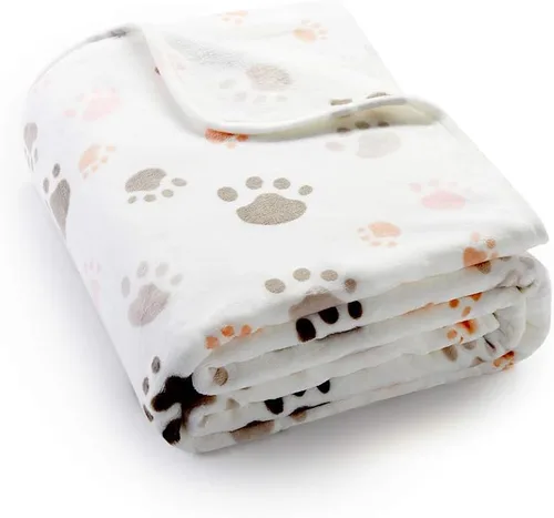 Vista 17 de Allisandro Manta de lujo para perro, 350 GSM, manta de forro polar de microfelpa súper mullida para perros y gatos pequeños, medianos y grandes