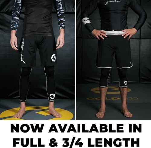 Vista 2 de Gold BJJ Jiu Jitsu Spats - Capa base para Gi y No-Gi Grappling - Pantalones de artes marciales