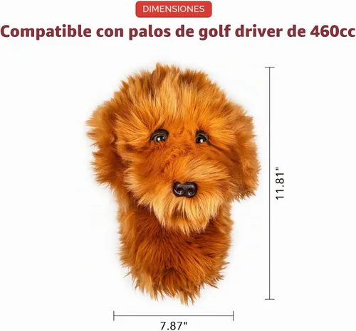 Vista 3 de Daphne's Headcovers Doodle Driver Headcover Fundas de cabeza premium Divertidas fundas para palos de golf Protección elegante para tus palos