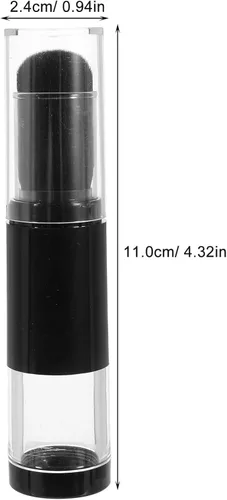 Vista 6 de Beaupretty Cepillo aplicador de aerosol de viaje reutilizable recargable con botella de polvo suelto recargable, tarro retráctil prensado