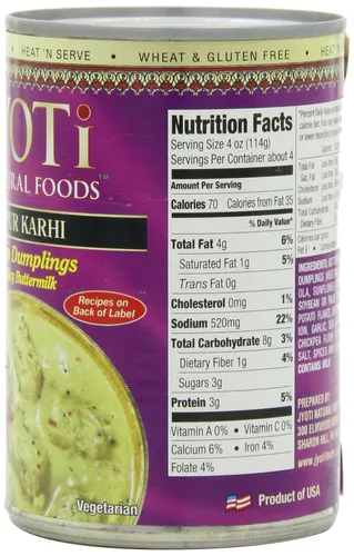 Vista 2 de Jyoti Jaipur Karhi, 12 latas de 15 oz cada una, todo natural, producto de Estados Unidos, sin gluten, vegetariano, sin BPA