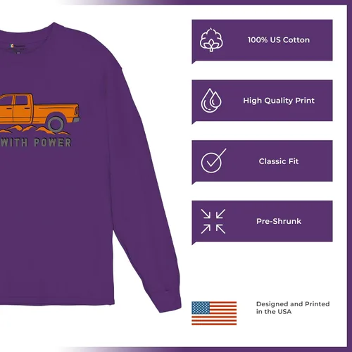 Vista 90 de Tee Hunt Camisetas gráficas y camisetas sin mangas para hombre Roll with Power Pickup Truck