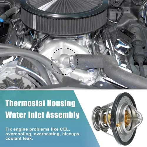 Vista 3 de X AUTOHAUX 25500-23001 Conjunto de carcasa del termostato del refrigerante del motor para Hyundai Tucson 2005-2015 para Hyundai Sonata Elantra Accent