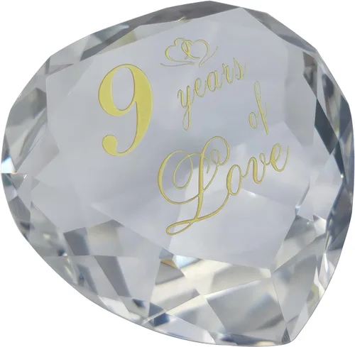 Vista 17 de Regalos de cristal de aniversario de 1 año para ella y él, primera boda para marido, esposa, novio o novia, regalo de aniversario de un año