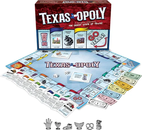 Vista 2 de Late for the Sky Texas-opoly Game, 96 meses a 9600 meses