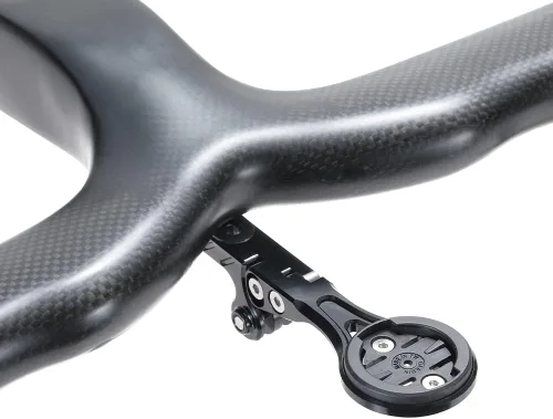 Vista 5 de Cestbon Soporte delantero ajustable para bicicleta Garmin Edge Wahoo Elemnt Bryton Rider Stages Dash compatible con manillar integrado Aero, montaje