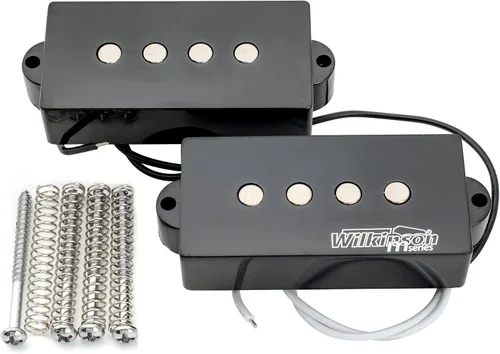 Vista 6 de Wilkinson - Juego de pastillas humbuckers para bajos eléctricos estilo PB Gauss de cerámica tradicional, color negro