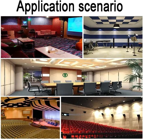 Vista 6 de Paneles de espuma a prueba de sonido para paredes, panel de espuma acústica, paneles de sonido, insonorizados, ignífugos para estudio, oficina Negro