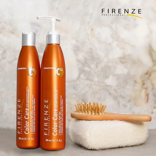 Vista 3 de Firenze Professional Color Care TRIO - Champú para el cuidado del color, acondicionador y tratamiento de máscara, incluye bolsa de regalo