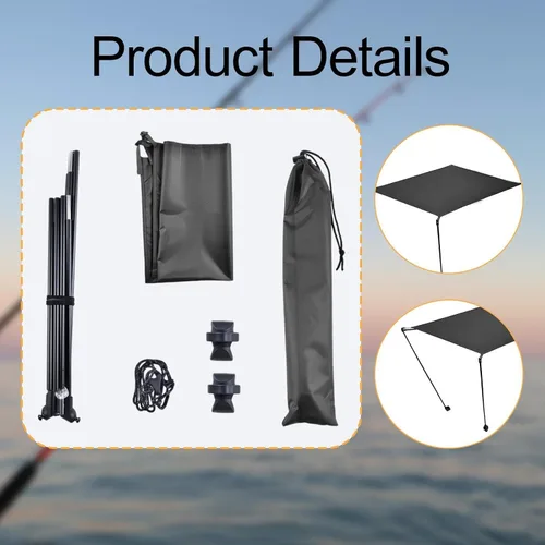 Vista 2 de Yiju Silla de camping, ligera, ajustable, portátil, plegable, para accesorios de pesca, picnic al aire libre