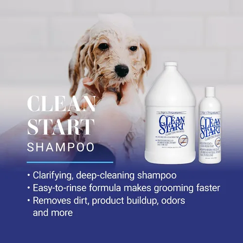 Vista 2 de Chris Christensen Clean Start Champú para Perros, Asequia como un Profesional, Fórmula Profunda de Limpieza con Pro-Vitaminas, Preserva los Aceites
