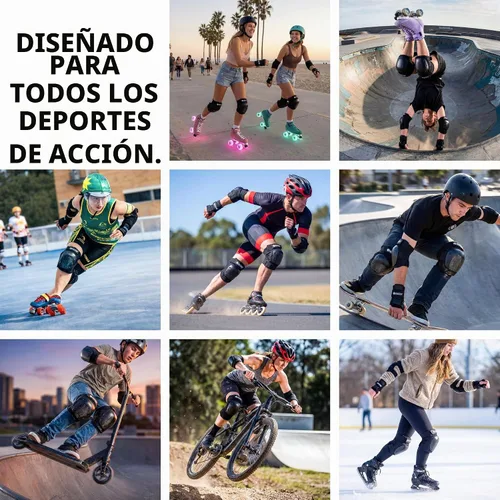 Vista 7 de Bont Rodilleras para adultos y jóvenes para patinaje, color negro, talla S