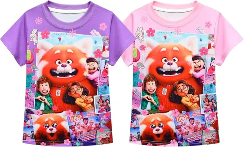 Vista 5 de Camiseta gráfica de verano para niñas, diseño de dibujos animados