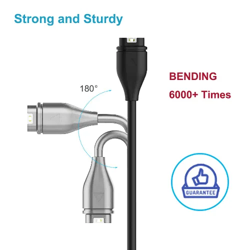 Vista 3 de Cargador para Garmin Instinct 3/2/2S/2X, cable de carga USB para reloj inteligente Garmin Instinct Series - 100cm/3.3ft
