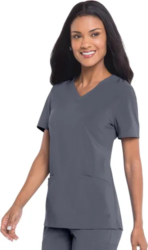 Vista 11 de Urbane Performance 9015 - Camiseta médica de ajuste a medida con 3 bolsillos para mujer Negro
