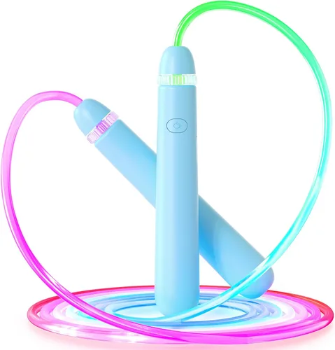 Vista 11 de LED Light Up Jump Rope for Kids and Adult, Adjustable Glowing Skipping Rope for Boys and Girls, Colorful Luminous Jumping Rope for Fitness and