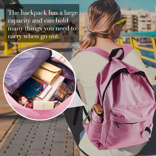 Vista 5 de Amylove 24 mochilas clásicas a granel de 14 pulgadas para niños y niñas, mochila escolar de varios colores, mochila escolar unisex a granel