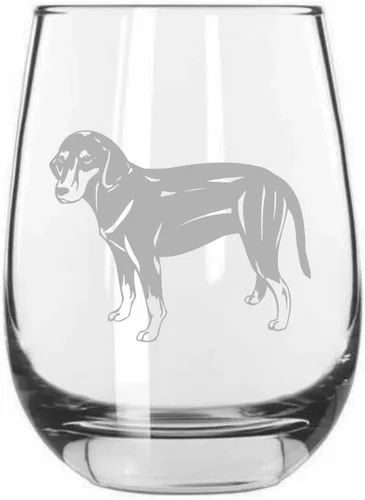 Vista 22 de Shar Pei (chino) - Vaso de vino sin tallo grabado para perro, 15.25 onzas