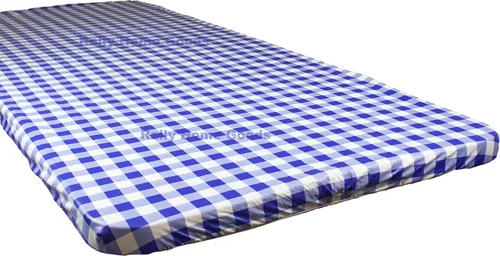 Vista 29 de Rally Home Goods Mantel redondo de vinilo ajustable para interiores y exteriores, respaldo de franela, borde elástico, funda de plástico impermeable