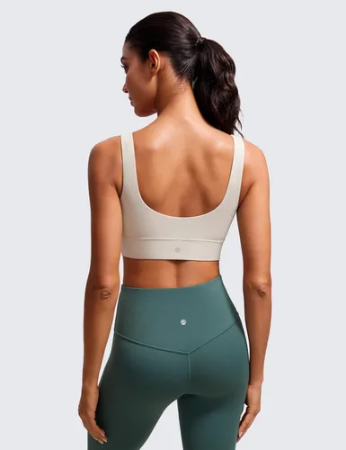 Vista 11 de CRZ YOGA Butterluxe - Brasier deportivo con espalda en U para mujer, cuello redondo, acolchado, de bajo impacto, para yoga, entrenamiento