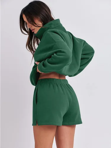 Vista 4 de ANRABESS Conjunto de dos piezas para mujer, conjunto de manga larga para gimnasio, ropa de moda de primavera 2024