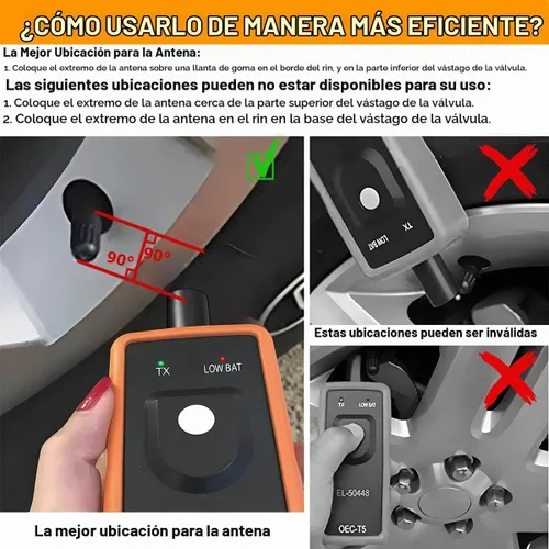Vista 3 de EL-50448 Herramienta de reaprendizaje TPMS para automóvil, herramienta de activación del sensor de presión de neumáticos OEC-T5, accesorios