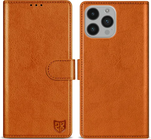 Vista 23 de ZZXX Funda tipo cartera para iPhone 14 Plus con bloqueo RFID, ranura para tarjetas, función atril, cierre magnético, funda protectora de cuero Negro