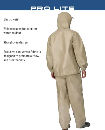 Vista 3 de FROGG TOGGS Traje de lluvia Pro Lite para hombre, impermeable, transpirable, protección confiable contra la intemperie húmeda
