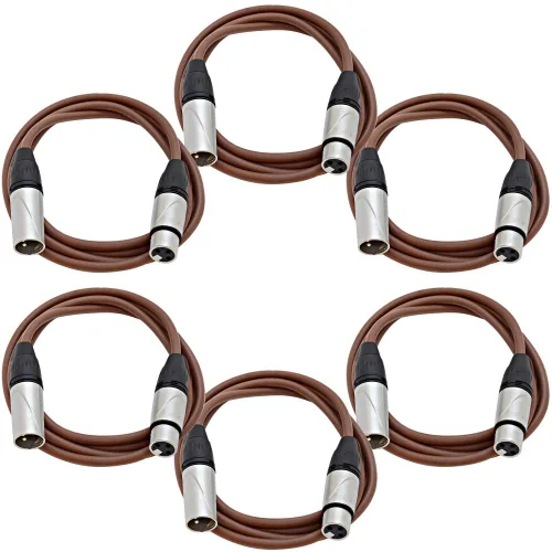 Vista 16 de SEISMIC AUDIO - SAXLX-2 - Paquete de 6 cables de conexión XLR macho a XLR hembra de 2 pies - Equilibrados - Cables de conexión de 2 pies
