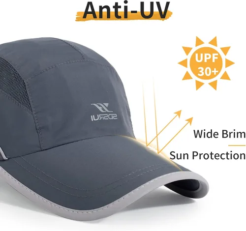 Vista 24 de Gorra deportiva de malla ligera de secado rápido para hombres y mujeres