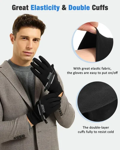 Vista 6 de Aegend Guantes de correr ligeros, guantes cálidos, guantes para mujer, guantes de pantalla táctil, guantes de ciclismo, deportes, guantes
