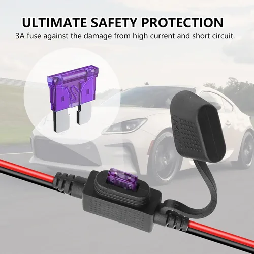 Vista 2 de Conector de batería SAE YACSEJAO 2FT/60CM 18AWG SAE a conector de terminal de junta tórica de 2 pines de desconexión rápida SAE Cable de extensión