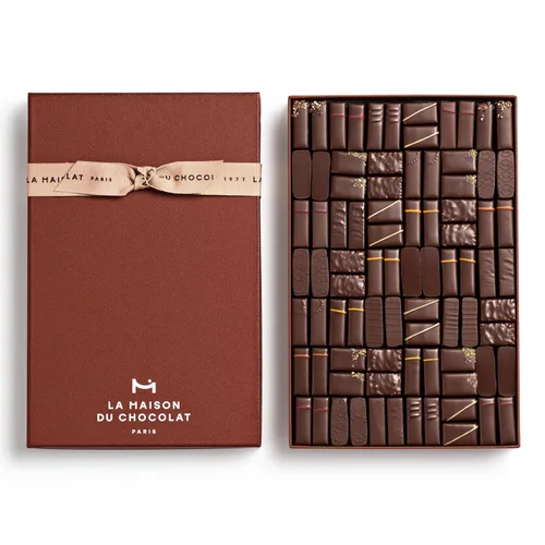 Vista 9 de LA MAISON DU CHOCOLAT Coffret Maison - Caja de regalo de chocolate francés oscuro gourmet (24 piezas)