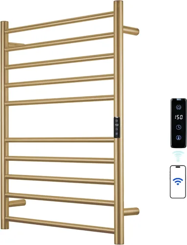 Vista 48 de Toallero Eléctrico con Control de Voz para Alexa y Google Home, TUYA - Calentador de Toallas de Baño Montado en la Pared, Enchufable