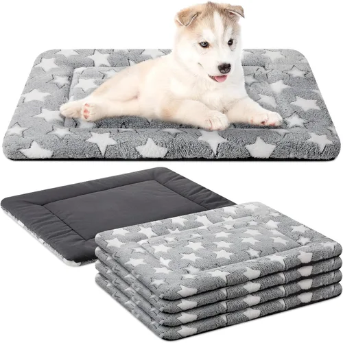 Vista 23 de VitalCozy 4 almohadillas suaves y cálidas para jaula de perro, 20 x 30 x Verde