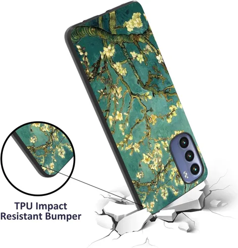 Vista 6 de CoverON Funda diseñada para Motorola Moto G Stylus 2022, funda delgada y flexible de TPU - Flor de almendra
