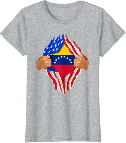 Vista 31 de Camiseta Venezuelan Blood Inside Me Regalo de la bandera de Venezuela, Blanco