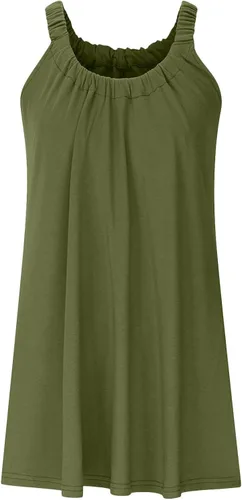 Vista 6 de NaRHbrg Vestido floral de manga corta para mujer, vestidos casuales de verano, fluidos, hasta la rodilla, vestido con vuelo, para ocultar la grasa